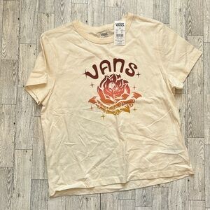 Vans short sleeve rose mini tee size XL